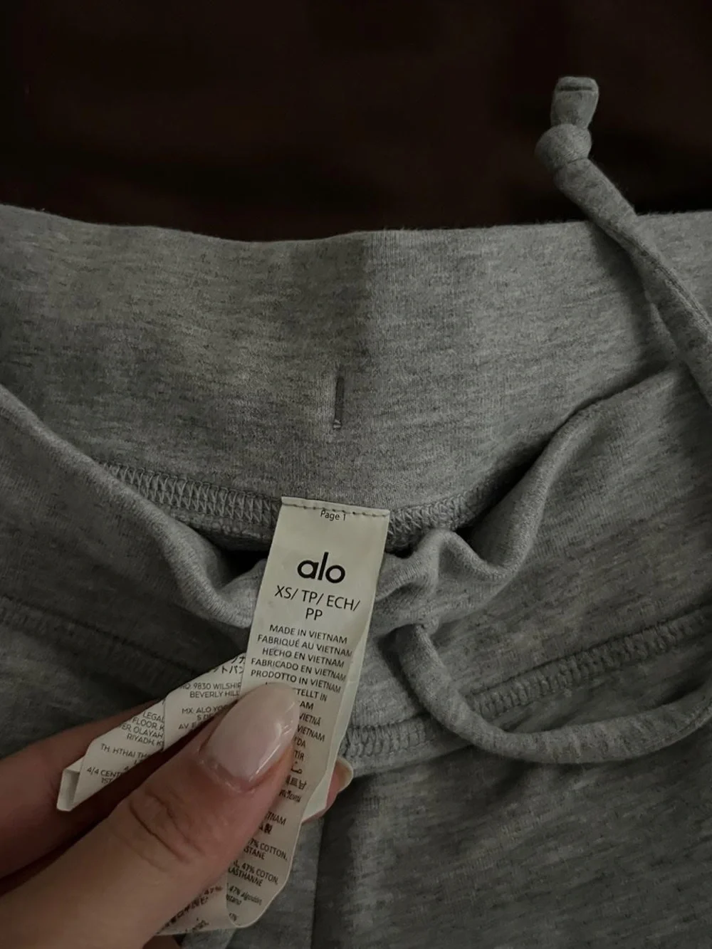 Alo grey sway bootcut sweatpants xs